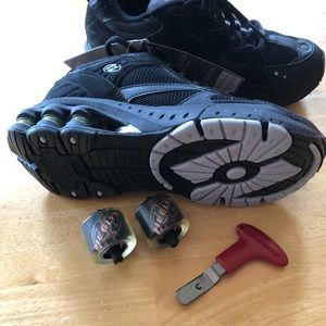 Heely Shoes can skate or just wear them as shoes.